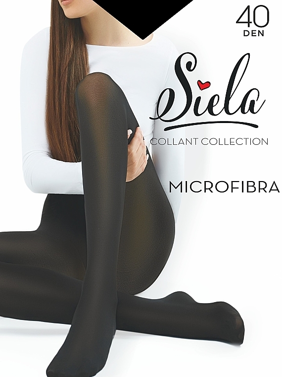 Колготки женские "Microfibra", 40 Den, nero - Siela — фото N1