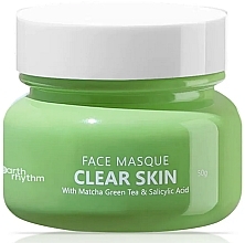 Маска для лица с зеленым чаем матча - Earth Rhythm Clear Skin Face Masque With Matcha Green Tea — фото N2