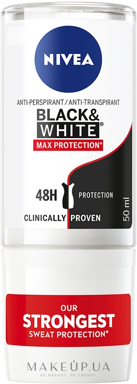 Антиперспирант "Черное и Белое" - NIVEA Black & White Max Protection Anti-Perspirant — фото 50ml