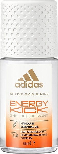 Дезодорант-антиперспірант кульковий для жінок - Adidas Active Skin & Mind Energy Kick Deodorant Roll-On