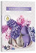 Набор чайных свечей "Фиалковый сад" - Bispol Violet Garden Scented Candles — фото N1