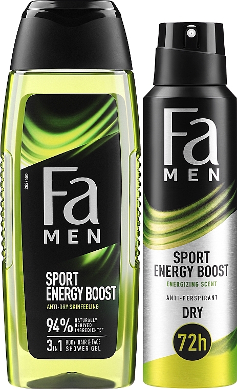 Набор - Fa Men Sport Energy Boost (deo/150ml + sh/gel/250ml)  — фото N2