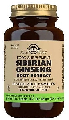 Дієтична добавка "Екстракт кореня сибірського женьшеню", 150 мг - Solgar Siberian Ginseng Root Extract 150mg — фото N2