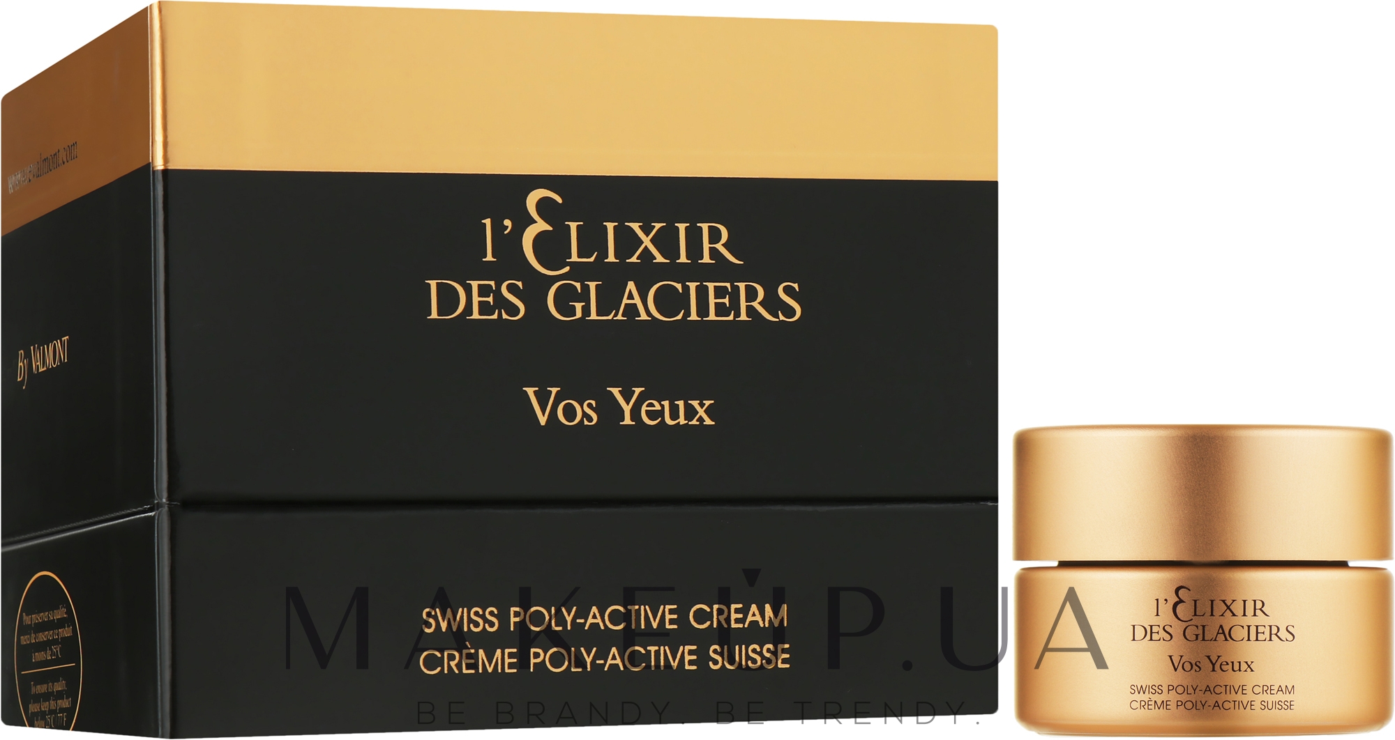 Крем для контура глаз - Valmont Elixir Des Glaciers Swiss Poly-Active Cream — фото 15ml