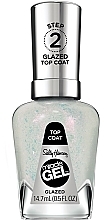 Духи, Парфюмерия, косметика Мерцающее верхнее покрытие "Glazed" - Sally Hansen Miracle Gel Top Coat