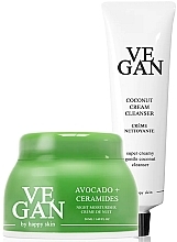 Парфумерія, косметика Набір - Vegan By Happy Skin Avocado + Coconut Skincare Edit (f/cream/50ml + clean/120ml)