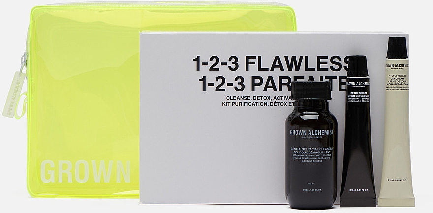 Набір - Grown Alchemist 1-2-3 Flawless Kit (f/clean/50ml + serum/10ml + f/cr/12ml) — фото N1