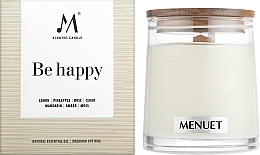 УЦЕНКА Ароматическая свеча "Be Happy" - Menuet Scented Candle * — фото N2