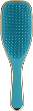 Парфумерія, косметика Щітка для волосся, Pf-194, блакитна із золотом - Puffic Fashion