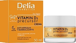 УЦІНКА Нічний крем для обличчя проти зморщок, із вітаміном D3 - Delia Vitamin D3 Precursor Night Cream * — фото N2