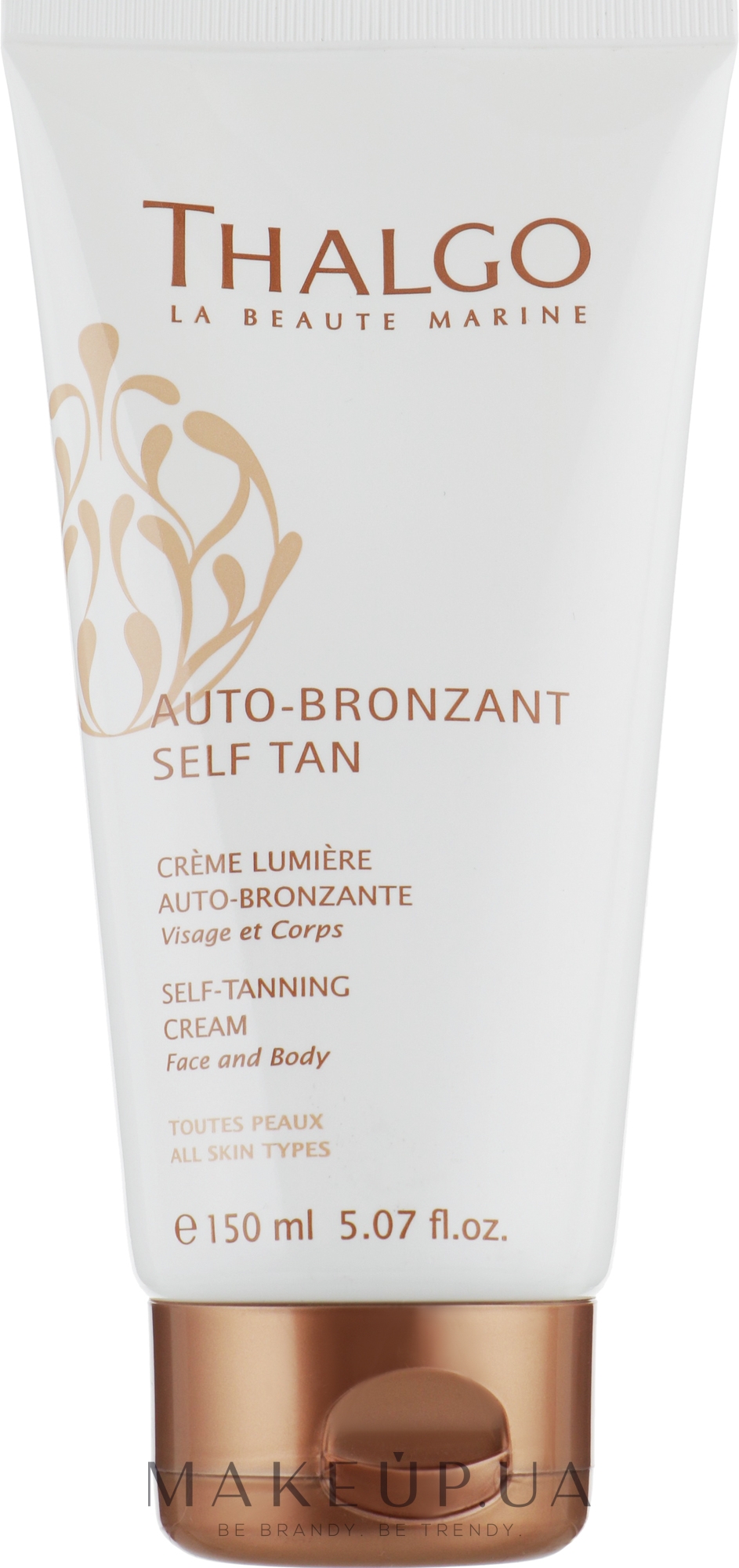 Крем-автозасмага для тіла і обличчя - Thalgo Sun Cream Light Auto Bronzing — фото 150ml