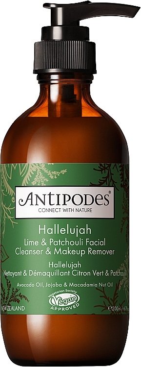 Очищувальний засіб з пачулями й лаймом - Antipodes Hallelujah Lime & Patchouli Facial Cleanser & Makeup Remover — фото N1