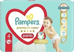 Підгузки-трусики Premium Care Pants Maxi 4 (9-15 кг), 38 шт - Pampers — фото N2