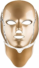 Лікувальна LED-маска для обличчя та шиї, золота - Palsar7 Ice Care LED Face Gold Mask — фото N1