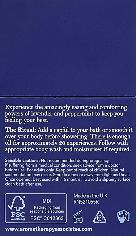 Масло для ванны и душа с лавандой и мятой - Aromatherapy Associates Support Lavender & Peppermint Bath & Shower Oil — фото N4