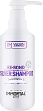 Шампунь против нежелательной желтизны волос - Immortal NYC I'm Vegan Re-Bond Silver Shampoo — фото N2