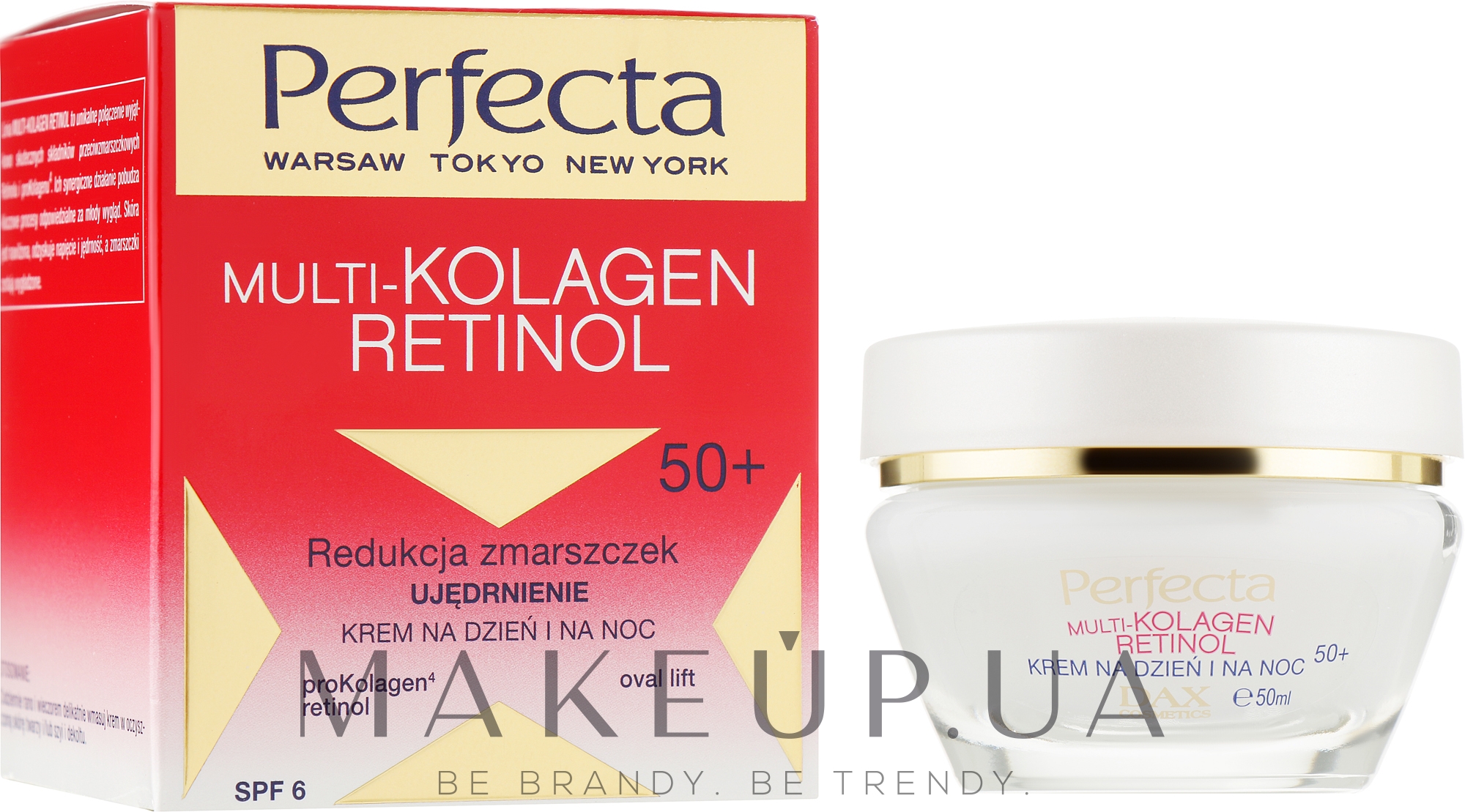 Крем для обличчя від зморщок - Dax Cosmetics Perfecta Multi-Collagen Retinol Face Cream 50+ — фото 50ml