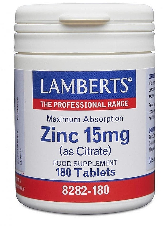 Харчова добавка "Цинк", 15 мг - Lamberts Zinc 15 mg — фото N2