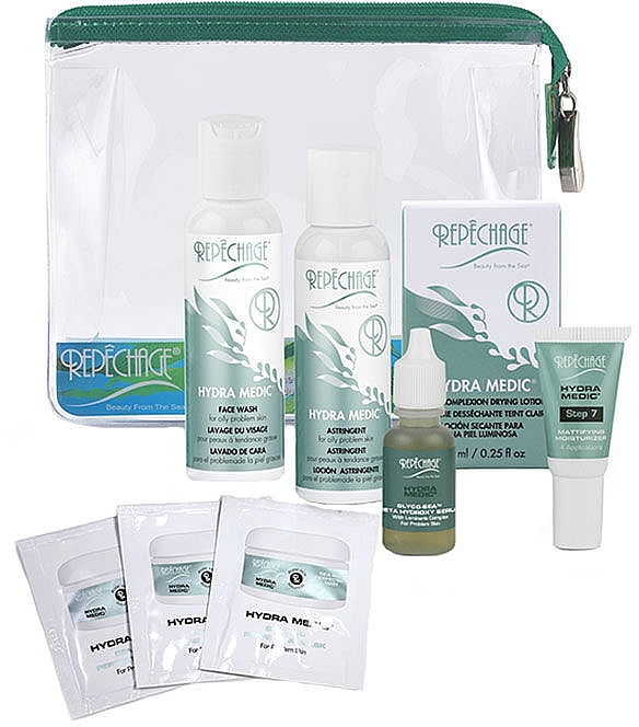 Набір - Repechage Hydra Medic Travel Collection (f/gel/59ml + f/lot/59ml + f/cr/7ml + f/serum/15ml + f/lot/7.5ml + f/mask/3pcs)