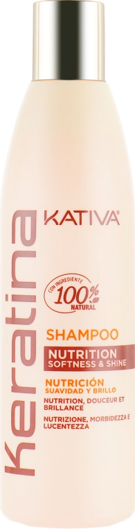 Кератиновый укрепляющий шампунь для всех типов волос - Kativa Keratina Shampoo — фото N1