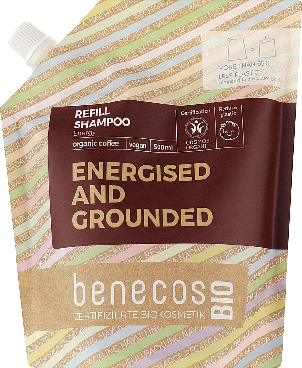 УЦЕНКА Шампунь для волос - Benecos Energy Organic Coffee Shampoo (дой-пак) * — фото N2