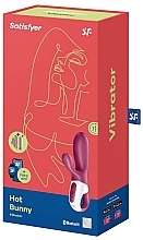 Вибратор-кролик, бордовый - Satisfyer Hot Bunny Connect App — фото N3
