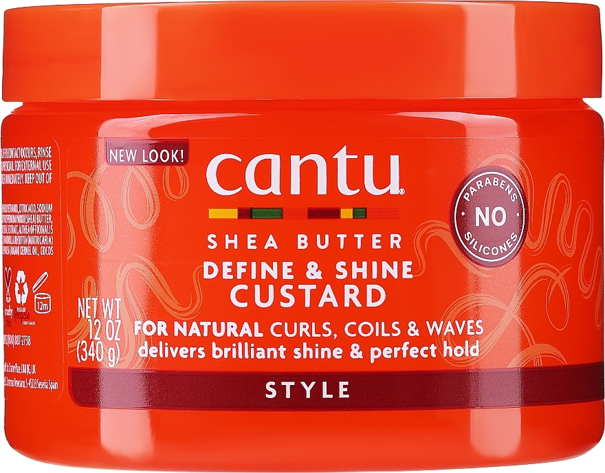 Крем для укладки и фиксации волос - Cantu Shea Butter Define & Shine Custard — фото N1