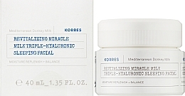 Крем для лица ночной с гиалуроновой кислотой - Korres Mediterranean Donkey Milk Revitalizing Miracle Milk Triple-Hyaluronic Sleeping Facial — фото N2