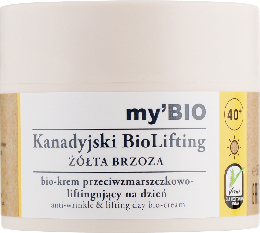 Денний біокрем проти зморшок 40+ - Farmona Canadian Biolifting 40+ Yellow Birch Anti Ageing Day Cream — фото N1
