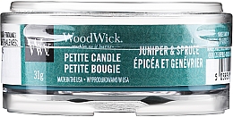 Духи, Парфюмерия, косметика Ароматическая свеча в стакане - WoodWick Petite Candle Juniper & Spruce