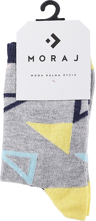 Жіночі шкарпетки, сіро-жовті - Moraj — фото N1