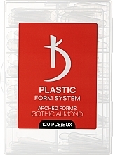 Парфумерія, косметика Верхні форми для моделювання нігтів (готичний мигдаль) - Kodi Professional Plastic Form System Gothic Almond