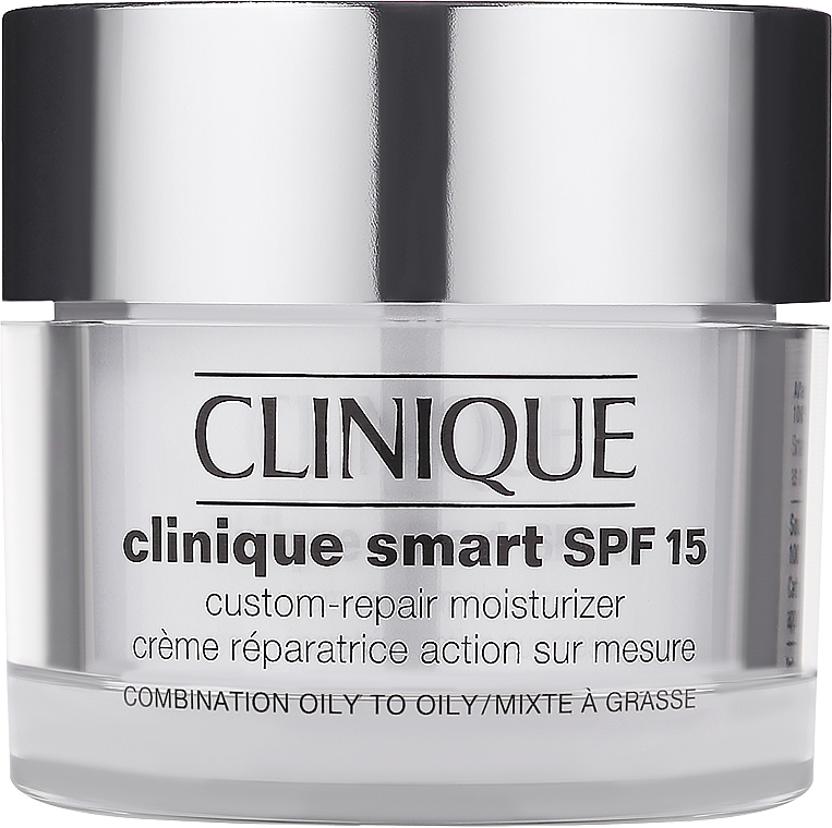 Денний крем для комбінованої шкіри, схильної до жирності - Clinique Smart Custom-Repair Moisturizer SPF 15