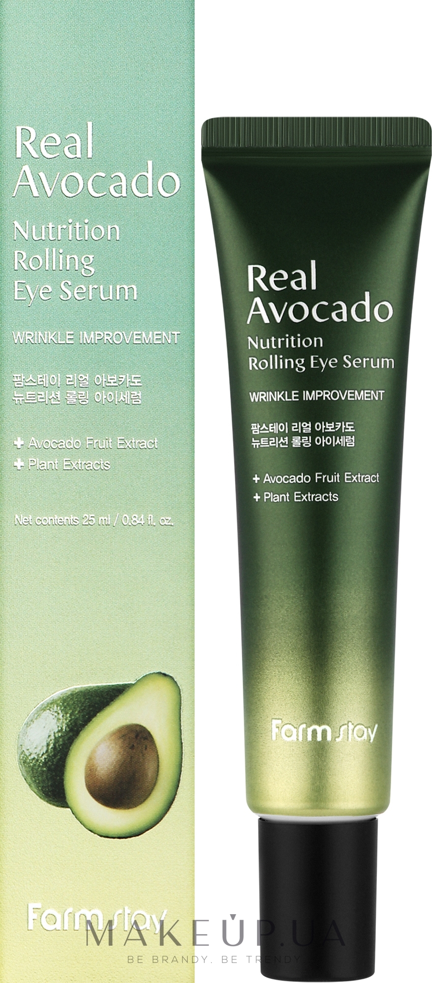 Сироватка-ролер для шкіри навколо очей з екстрактом авокадо - FarmStay Real Avocado Nutrition Rolling Eye Serum — фото 25ml