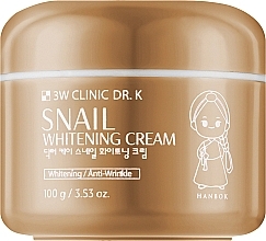 Крем для обличчя - 3W Clinic Dr.K Snail Whitening Cream — фото N1