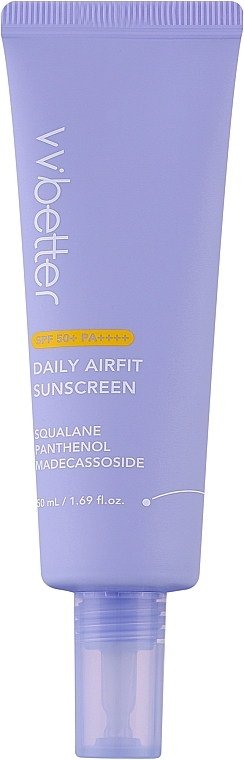 Легкий солнцезащитный крем SPF50+ - VVbetter Daily Airfit Sunscreen — фото N1