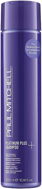 Интенсивно тонирующий шампунь для светлых волос - Paul Mitchell Platinum Plus+ Shampoo Medium/Dark & Highlighted Blondes — фото N1