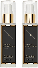 Парфумерія, косметика Набір - Eclat Skin London 24k Gold Elixir Serum Kit (ser/2x60ml)
