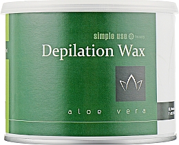 Теплий віск для депіляцї в банці "Алое вера" - Simple Use Beauty Depilation Wax — фото N1