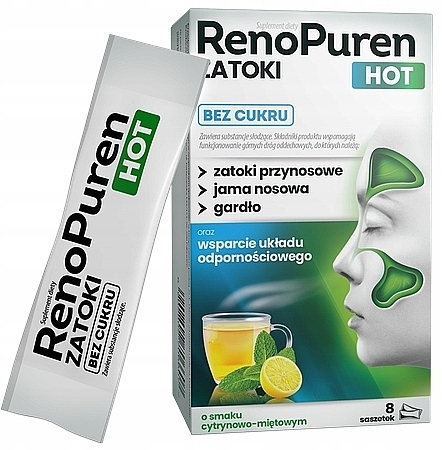 Пищевая добавка (без сахара) - Aflofarm RenoPuren Sinus Hot — фото N1