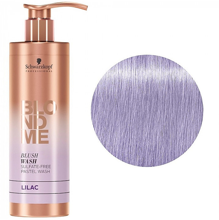 Безсульфатный увлажняющий шампунь сирень - Schwarzkopf Professional Blond Me Blush Wash Lilac — фото N3