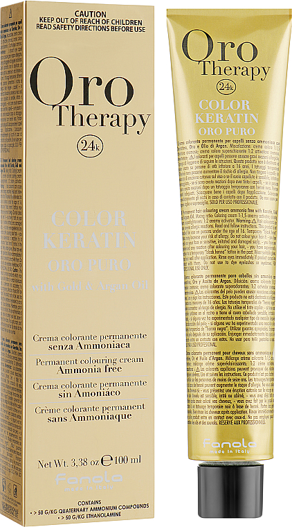 Стійка крем-фарба - Fanola Oro Therapy Puro Intensifier Coloring Cream * — фото N1