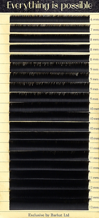 Накладные ресницы C 0,10 мм MIX (6-13 мм), 20 линий - Barhat Lashes — фото N1