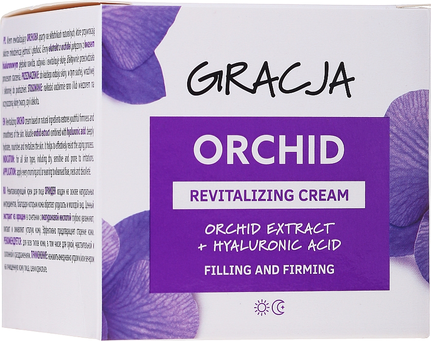 Ревитализирующий крем против морщин с экстрактом орхидеи и гиалуроновой кислотой - Gracja Orchid Revitalizing Anti-Wrinkle Day/Night Cream — фото N2
