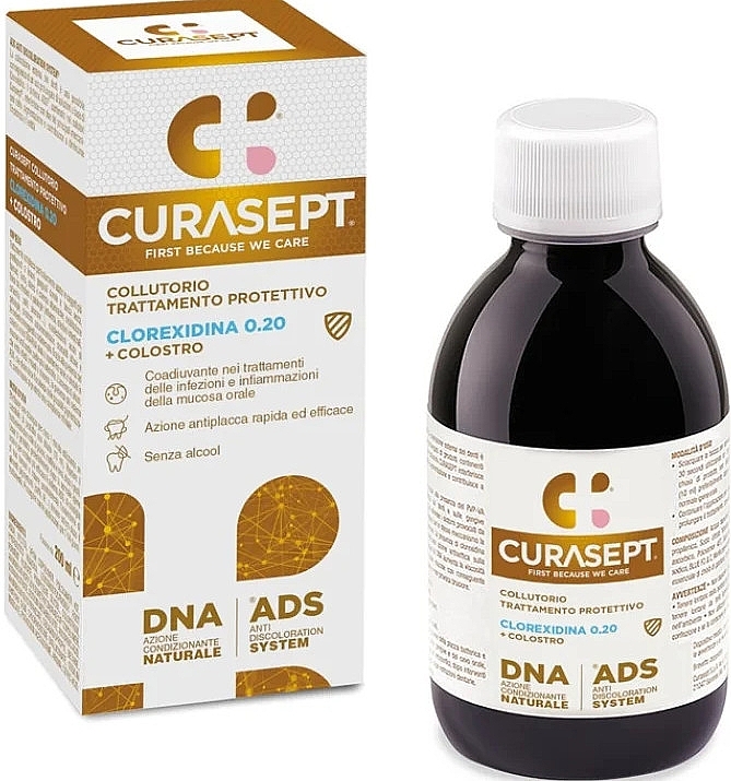 Ополаскиватель для полости рта с хлоргексидином 0.20% - Curasept Ads + Dna Mouthwash - Protective Treatment — фото N1