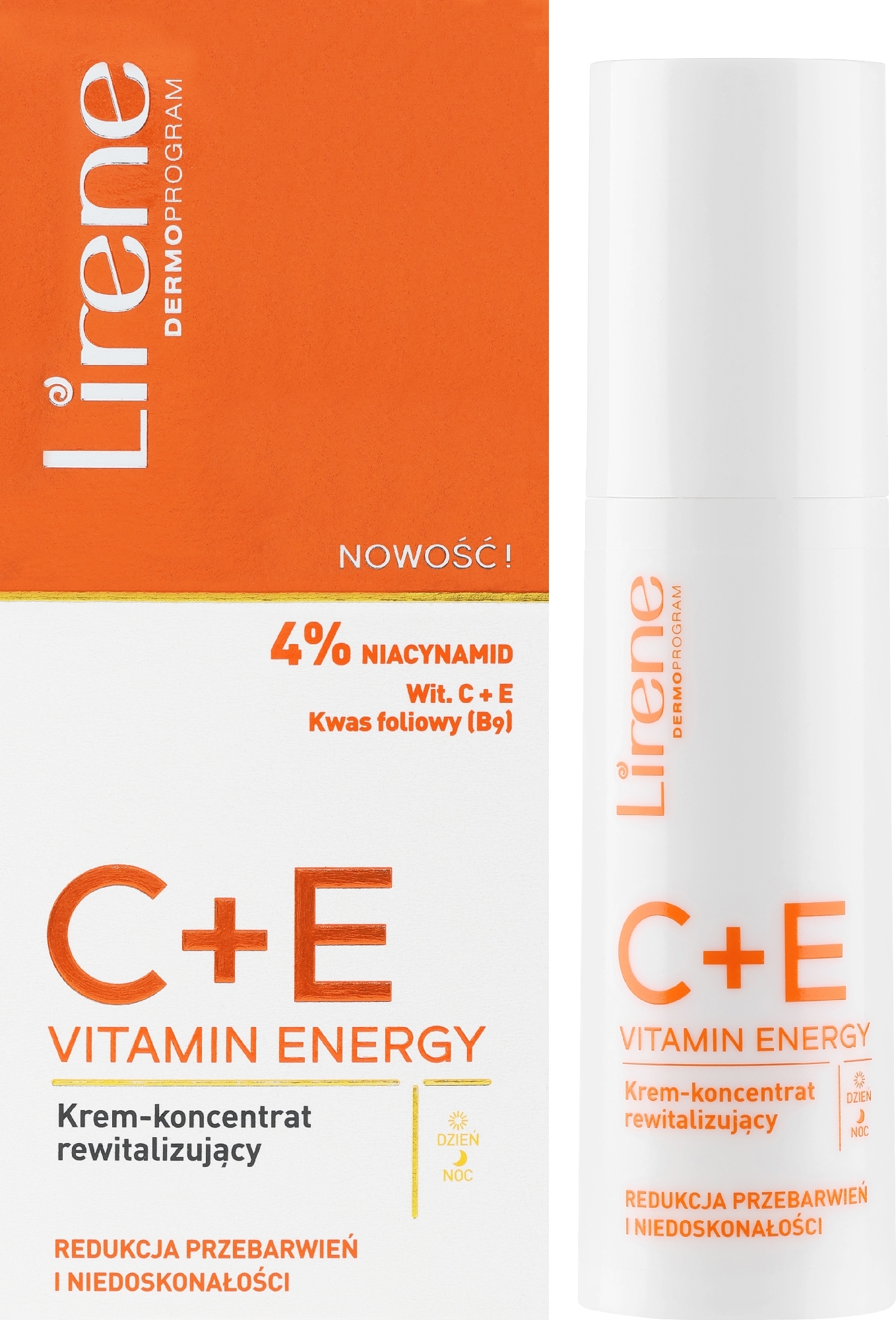 Восстанавливающий крем для лица - Lirene C + E Vitamin Energy Cream — фото 40ml