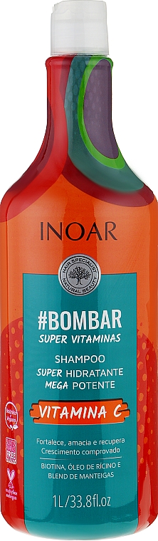 Набор для роста волос - Inoar Bombar Kit (shm/1000ml + conditioner/1000ml) — фото N4