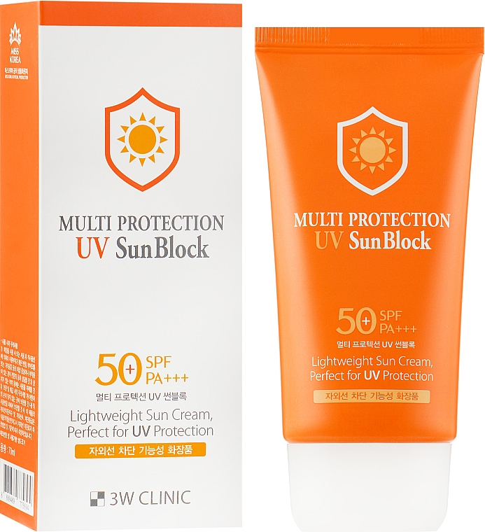 Сонцезахисний крем - 3W Clinic Multi protection UV Sun Block SPF50 — фото N1