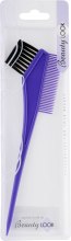 Кисточка для покраски волос с гребешком, 409773, фиолетовая - Beauty Look — фото N1