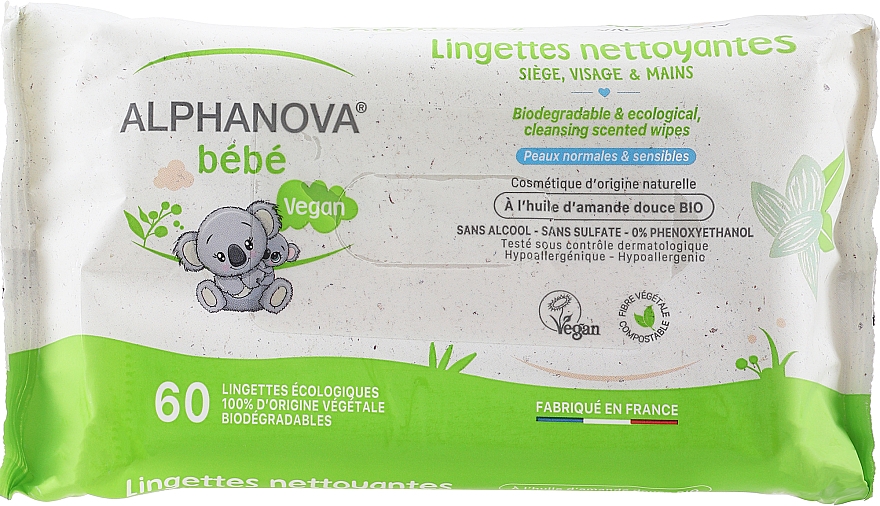 Влажные салфетки для детей, 72шт - Alphanova Baby Very Soft Thick Wipes — фото N1